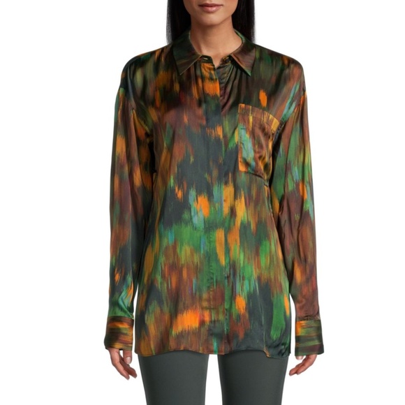 Lafayette 148 New York Riverside Reverie Print KindMade Pleated Pants and Blouse